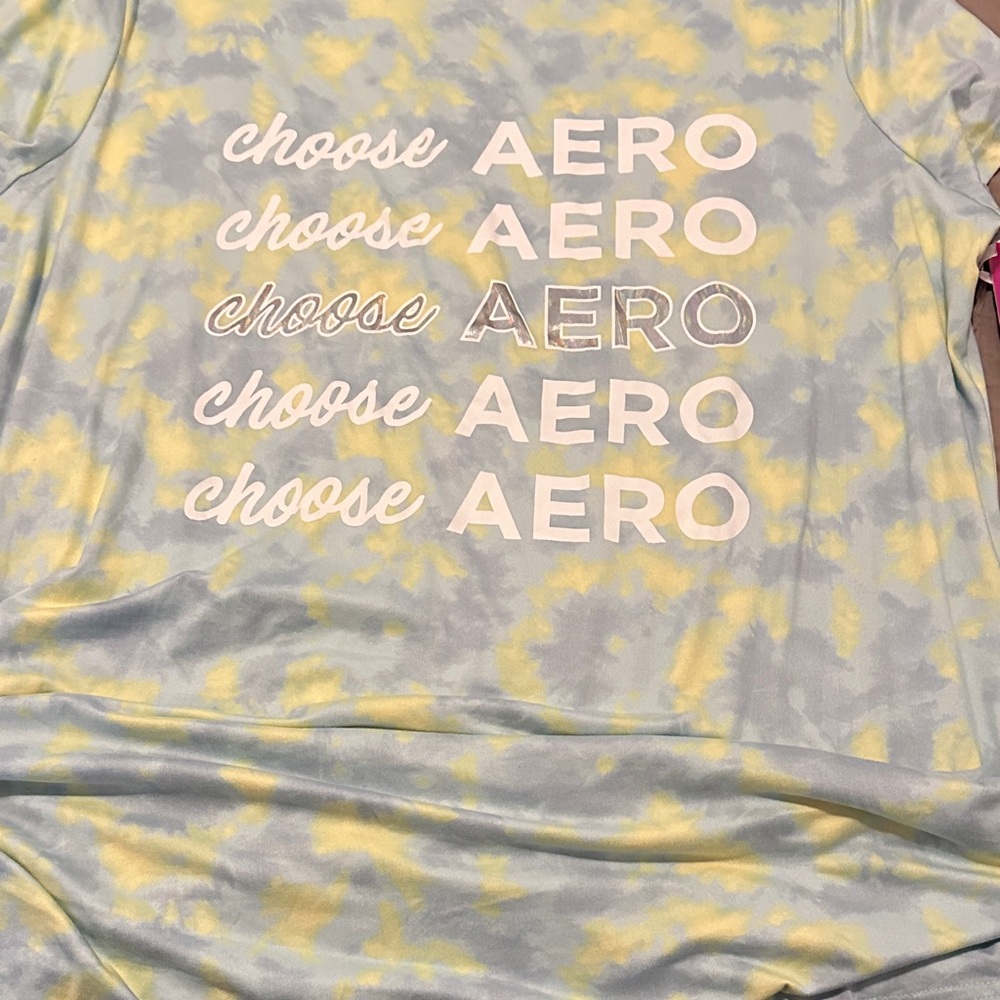 Aeropostale Tie-Dye night shirt  in Blue and Yellow